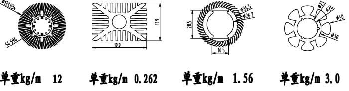 LED射燈、天花燈散熱鋁型材圖示